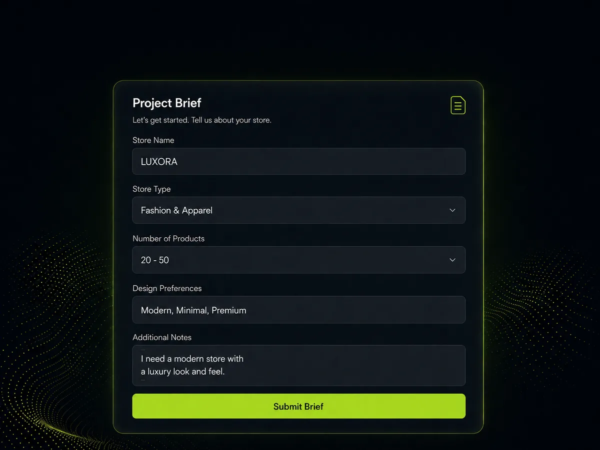 Shopify process preview