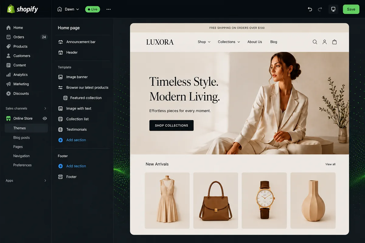 Shopify process preview